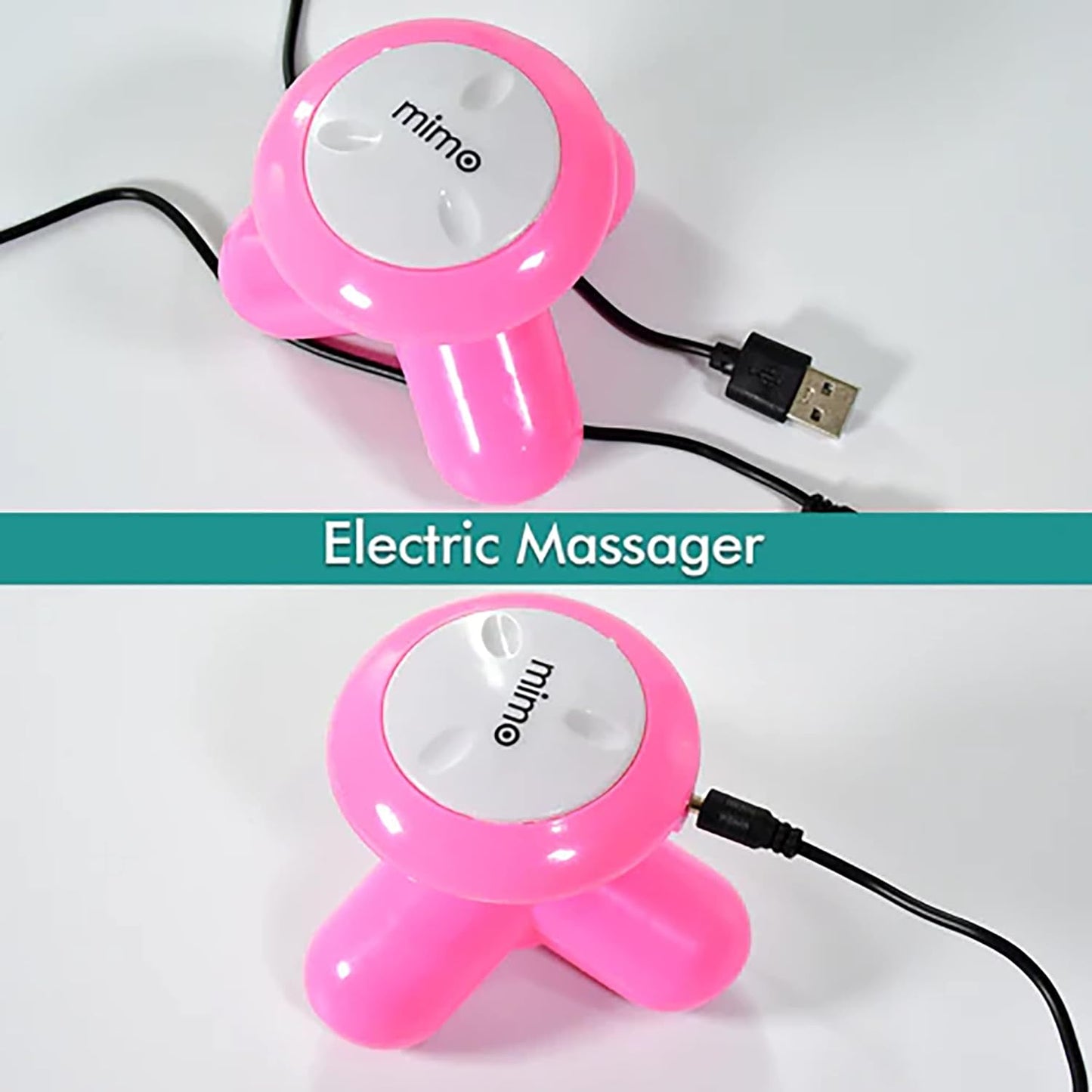 MeeTo Mini Vibration Battery Powered Massager for Full Body with Comfort Grip, Mini Portable Vibrating Body Massager, Random Color, Pack Of 1