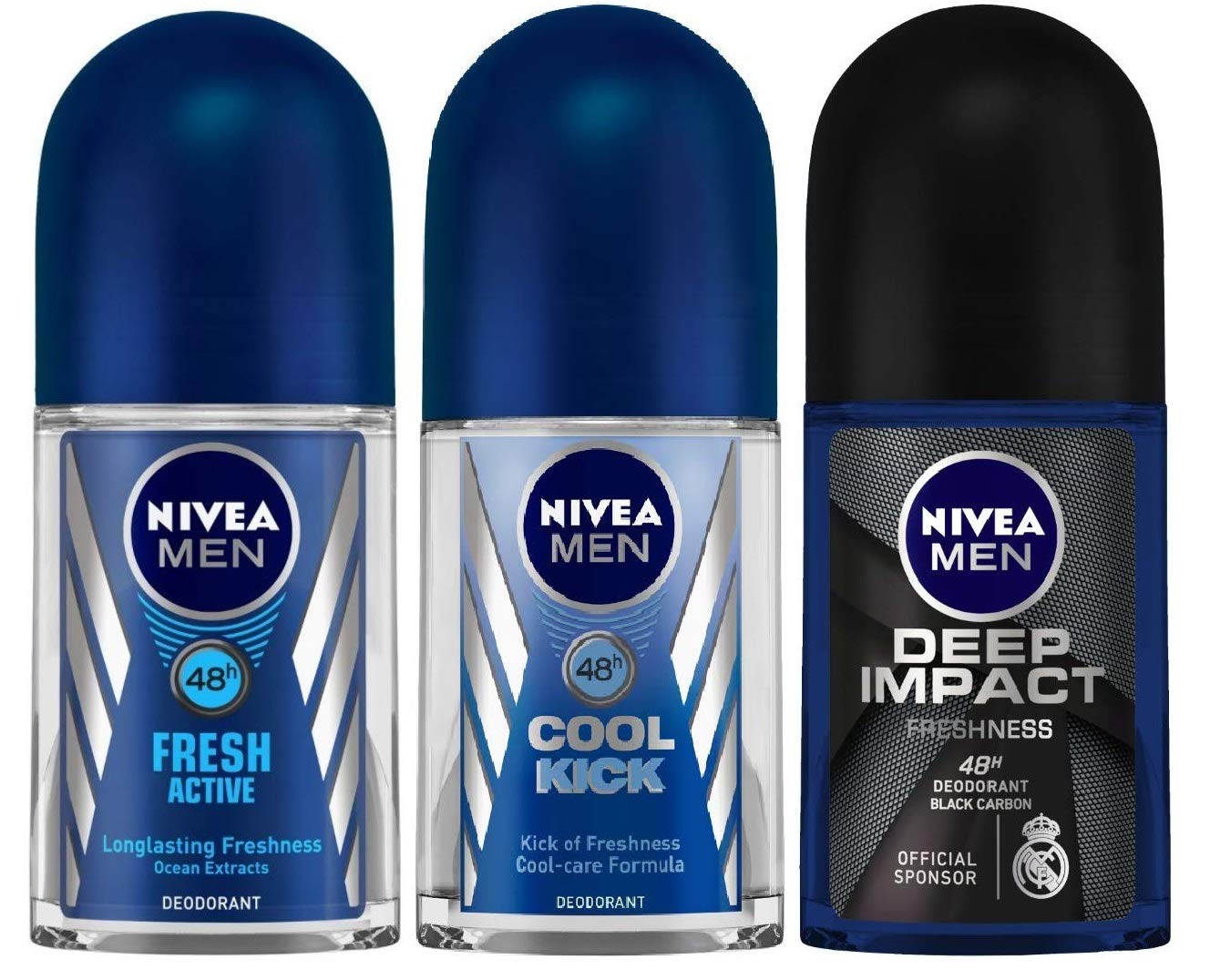 NIVEA MEN Deodorant Roll On, Cool Kick, 50ml