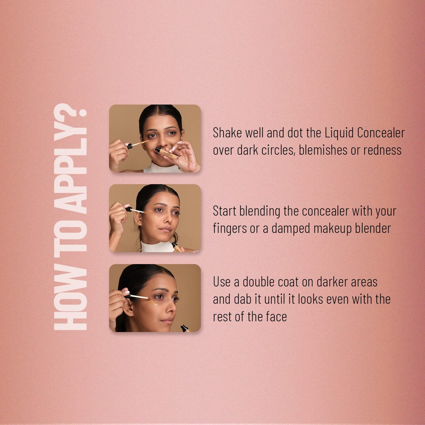 Swiss Beauty Liquid Light Weight Concealer With Full Coverage |Easily Blendable Concealer For Face Makeup With Matte Finish | Shade- Light - Moyen, 6g