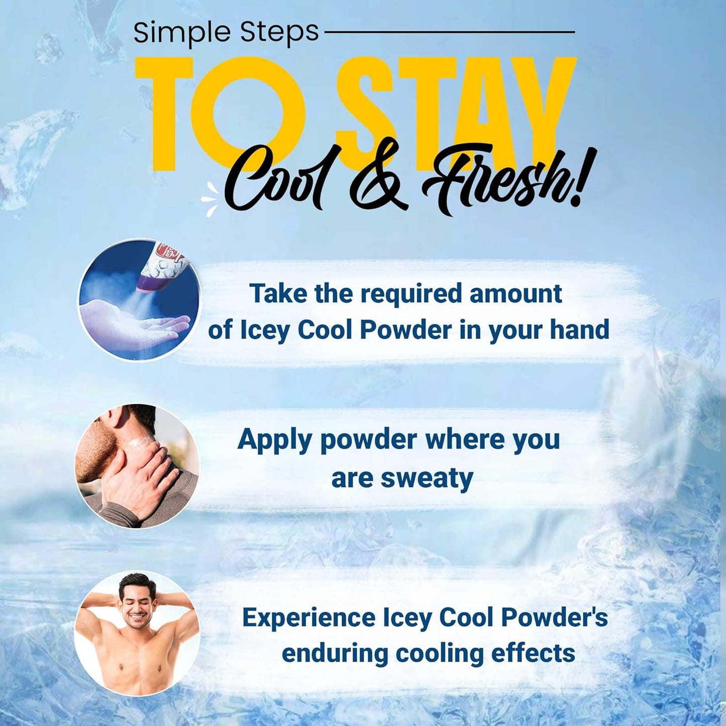 LABOLIA Icey Cool Lemon Herbal Prickly Heat And Ice Cool Body Talcum Powder | Advanced Sweat Absorption, Odor Prevention, And Cooling Relief Plus Lemon For Skin Benefits (300G)