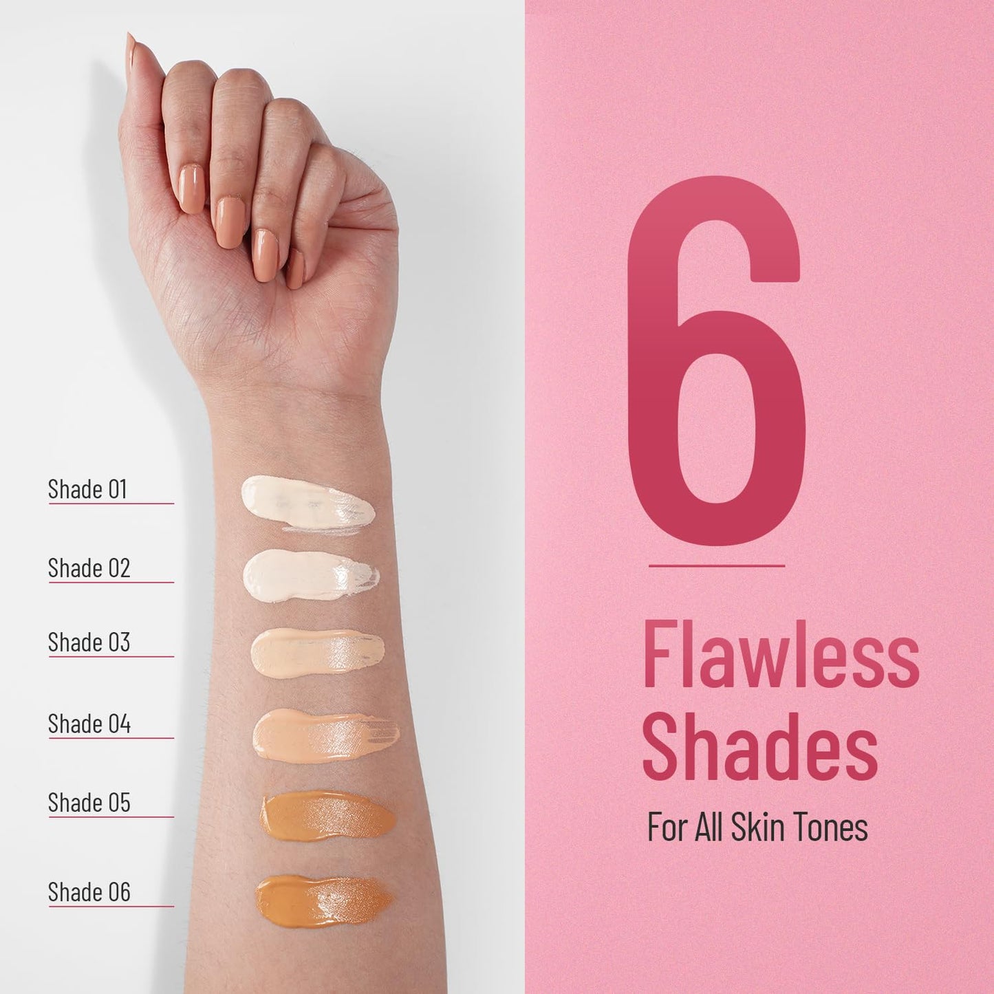 Swiss Beauty Matte Shiny Pearl Water Drop Blemish Long Lasting Balm BB Lightweight, Liquid Foundation, Face Makeup, Shade-02, 40ml