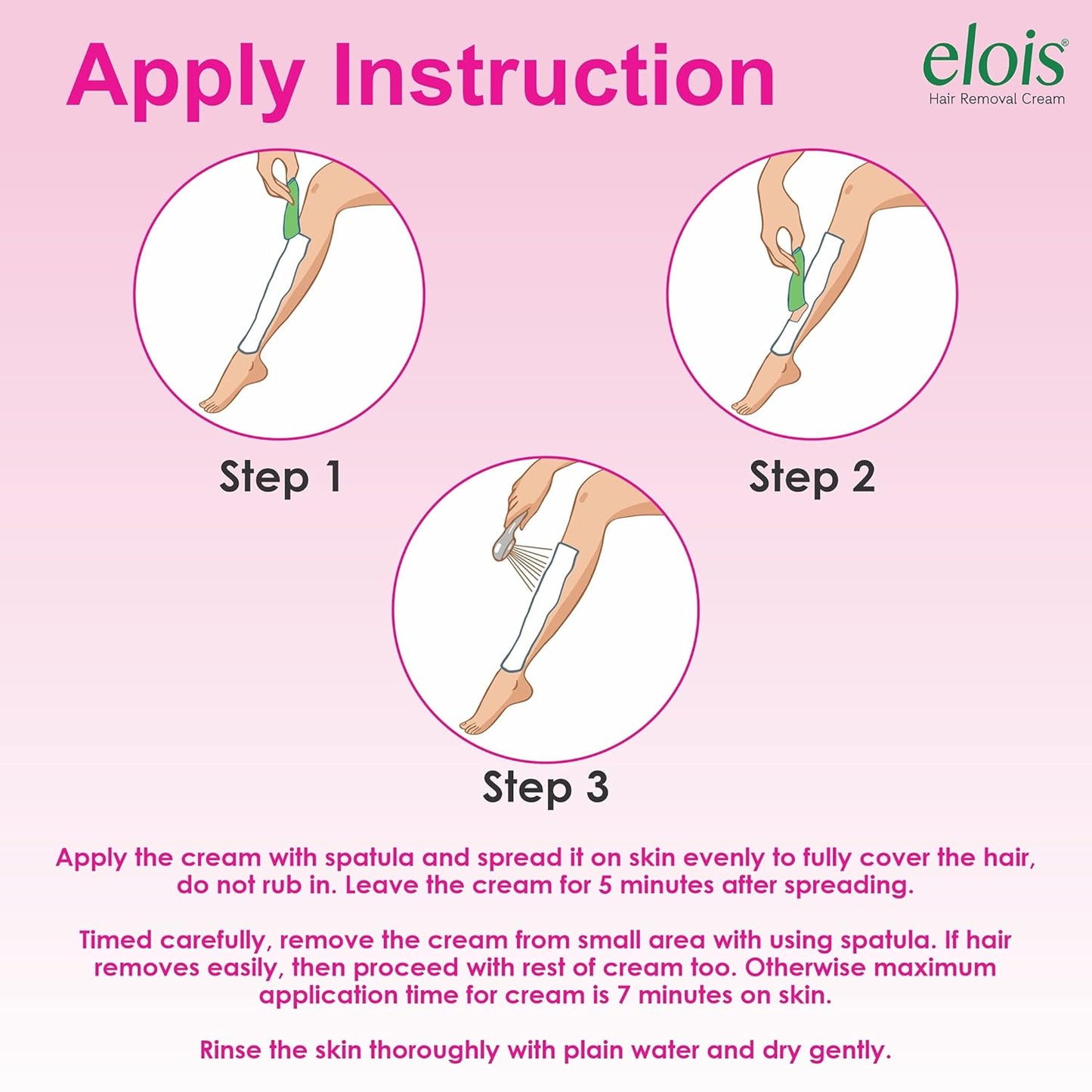 Elois Hair Removal Cream For Women Bikini Area - With Natural Extracts Painless For Normal Skin - Suitable for Legs Underarms Bikini Line Arms - (Rose Extract, 100 Gram)