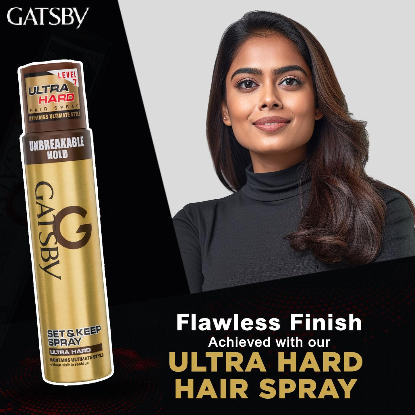 Gatsby Japan Set & Keep Hair Spray - Ultra Hard 250ml | Quick Drying, Long Lasting Hold, No Flaking, Natural Shine, & Easy Wash Off | Contains UV Ray Protector | Hair Spray For Salon Like Finish