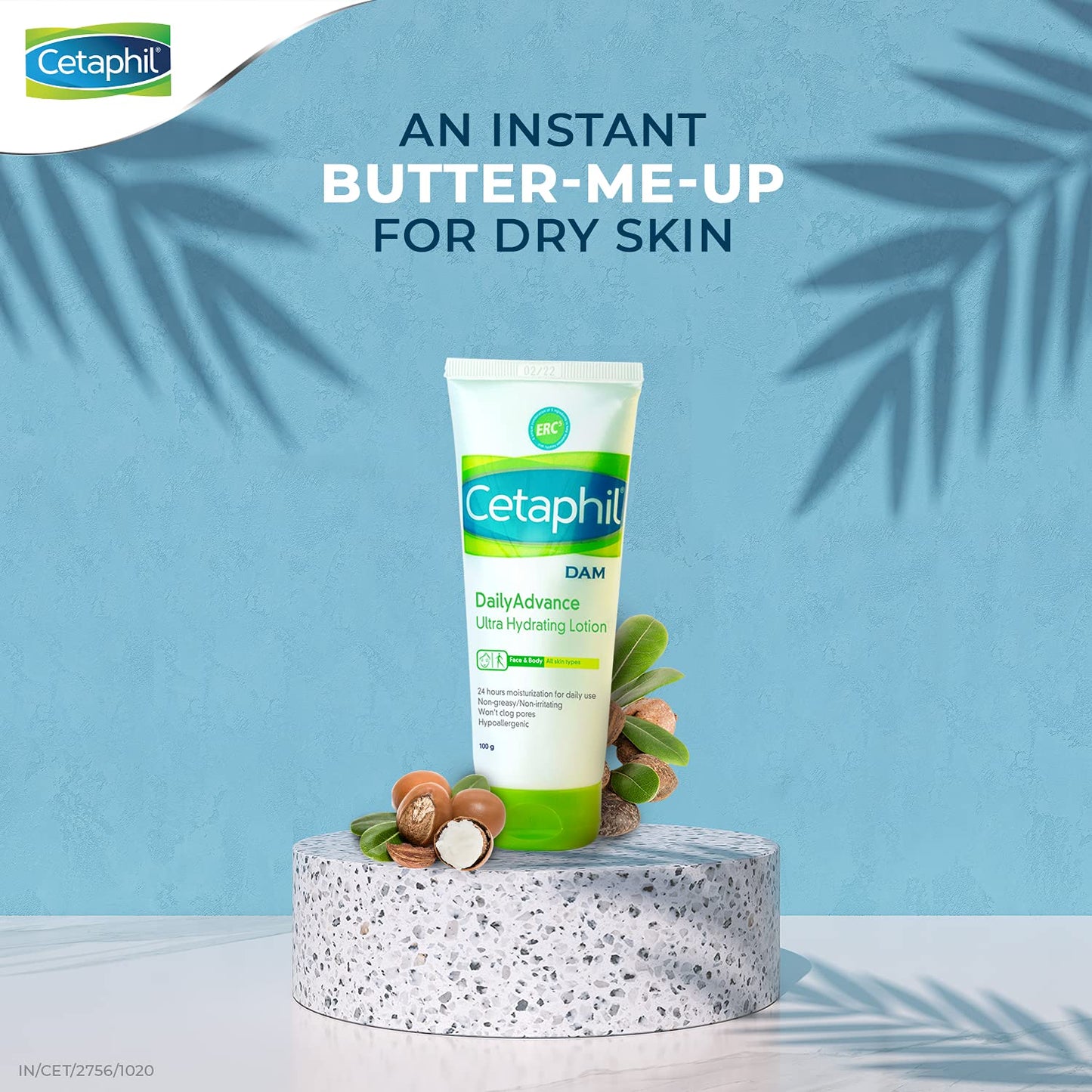 Cetaphil DAM Daily Advance Ultra Hydrating Lotion for Dry, Sensitive Skin| 30 g| Moisturizer with Shea Butter| Non-Greasy, Fragrance-Free| Paraben, Sulphate Free