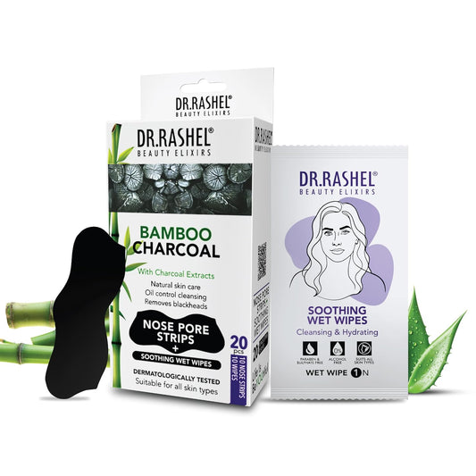 DR.Rashel Nose Pore Strips| Deep Cleansing Nose Strips For Instant And Painless Blackheads Removal 10 PCS (Bamboo Charcoal)