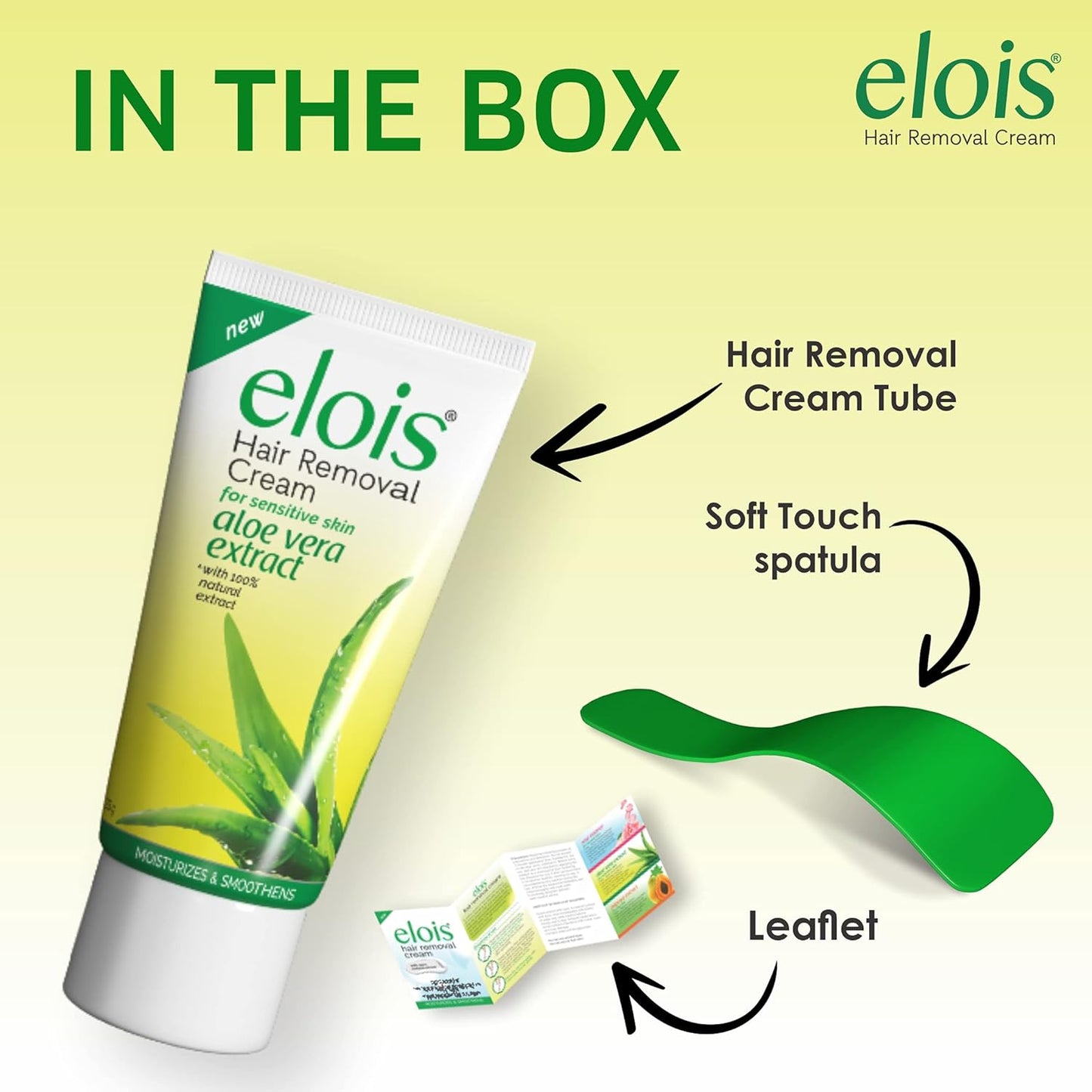 Elois Hair Removal Cream For Women Bikini Area - With Natural Extracts Painless For Normal Skin - Suitable for Legs Underarms Bikini Line Arms - (Rose Extract, 100 Gram)