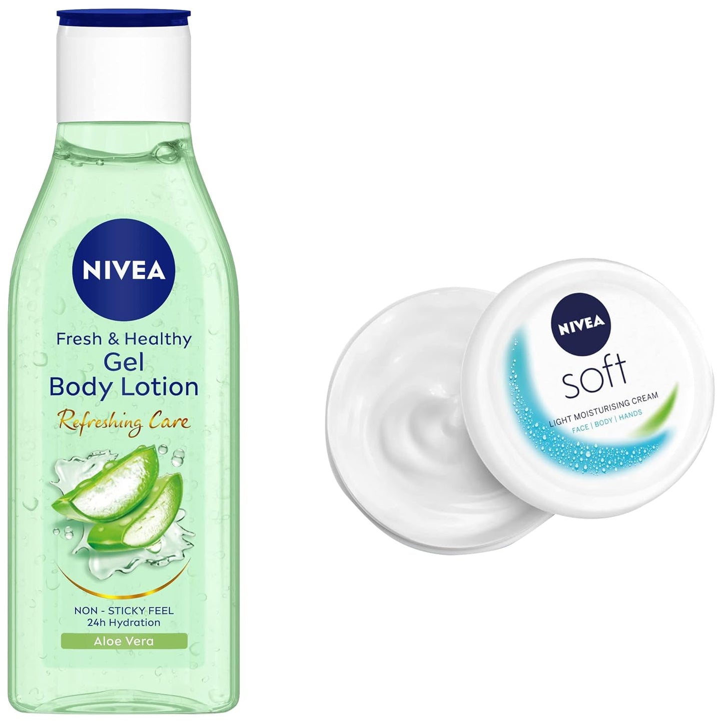 NIVEA Soft Light Moisturizer, 300 ml, for Face, Hand & Body, Non-Greasy Cream with Vitamin E & Jojoba Oil for Instant Hydration