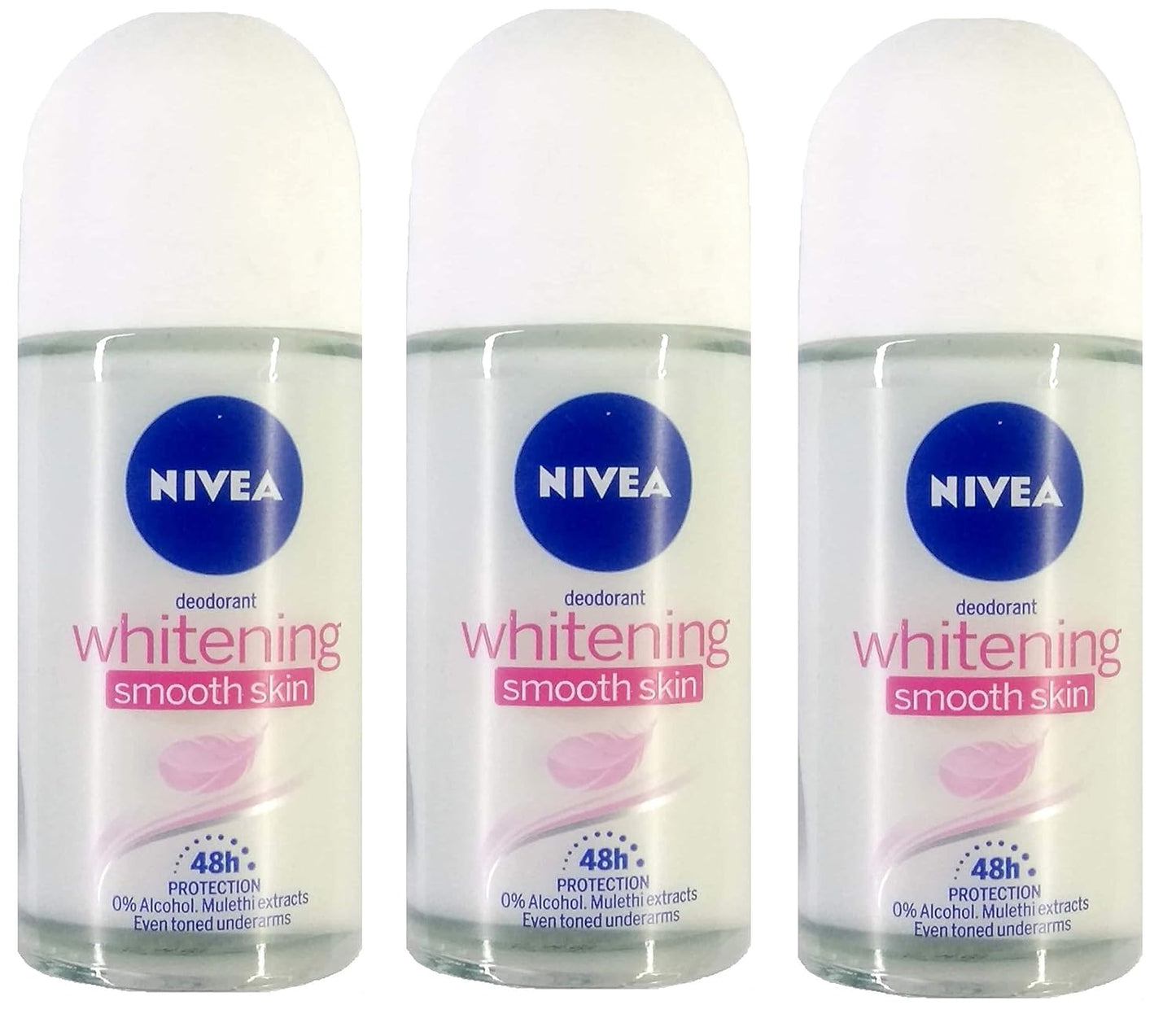 NIVEA Pearl and Beauty 50ml Deo Roll On | With Pearl Extracts & Avocado Oil| 72 H Smooth & Beautiful Underarms | 0% Alcohol | For Women