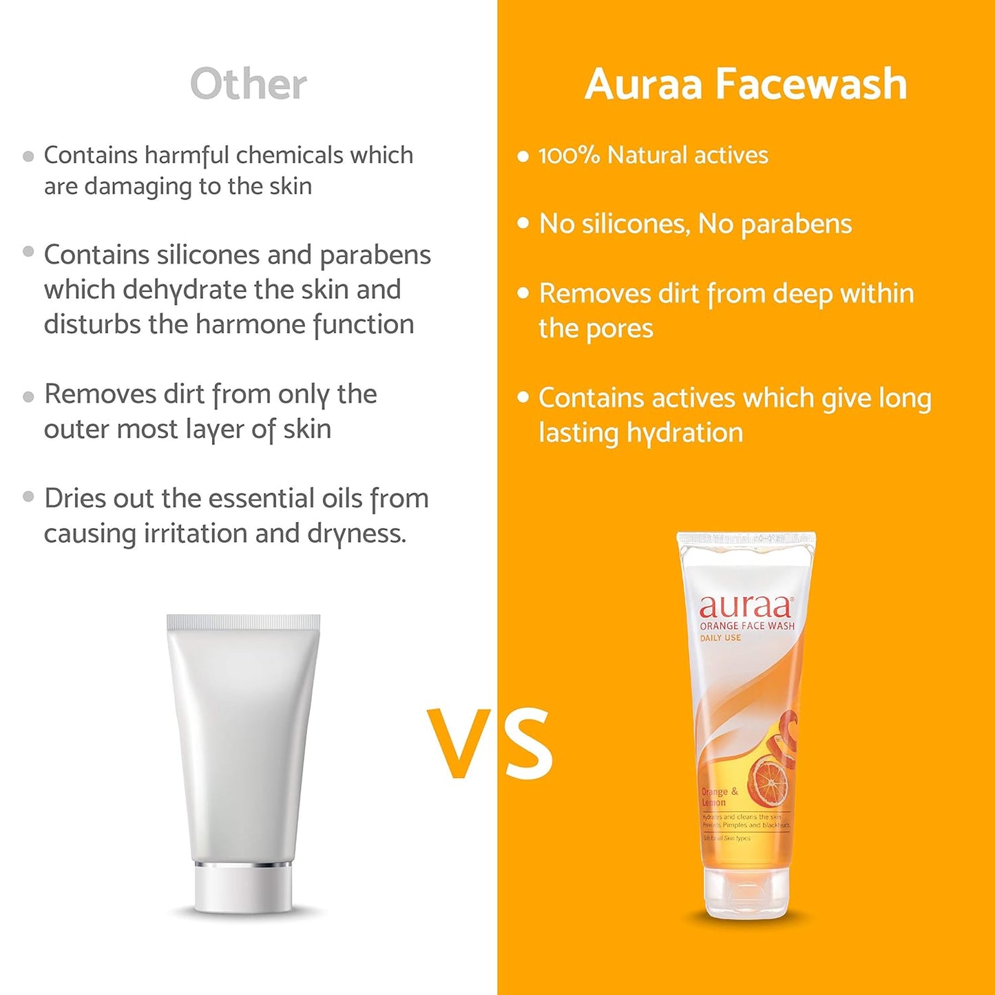 Auraa Neem Face Wash Helps to Fights with Pimples | 125 GM