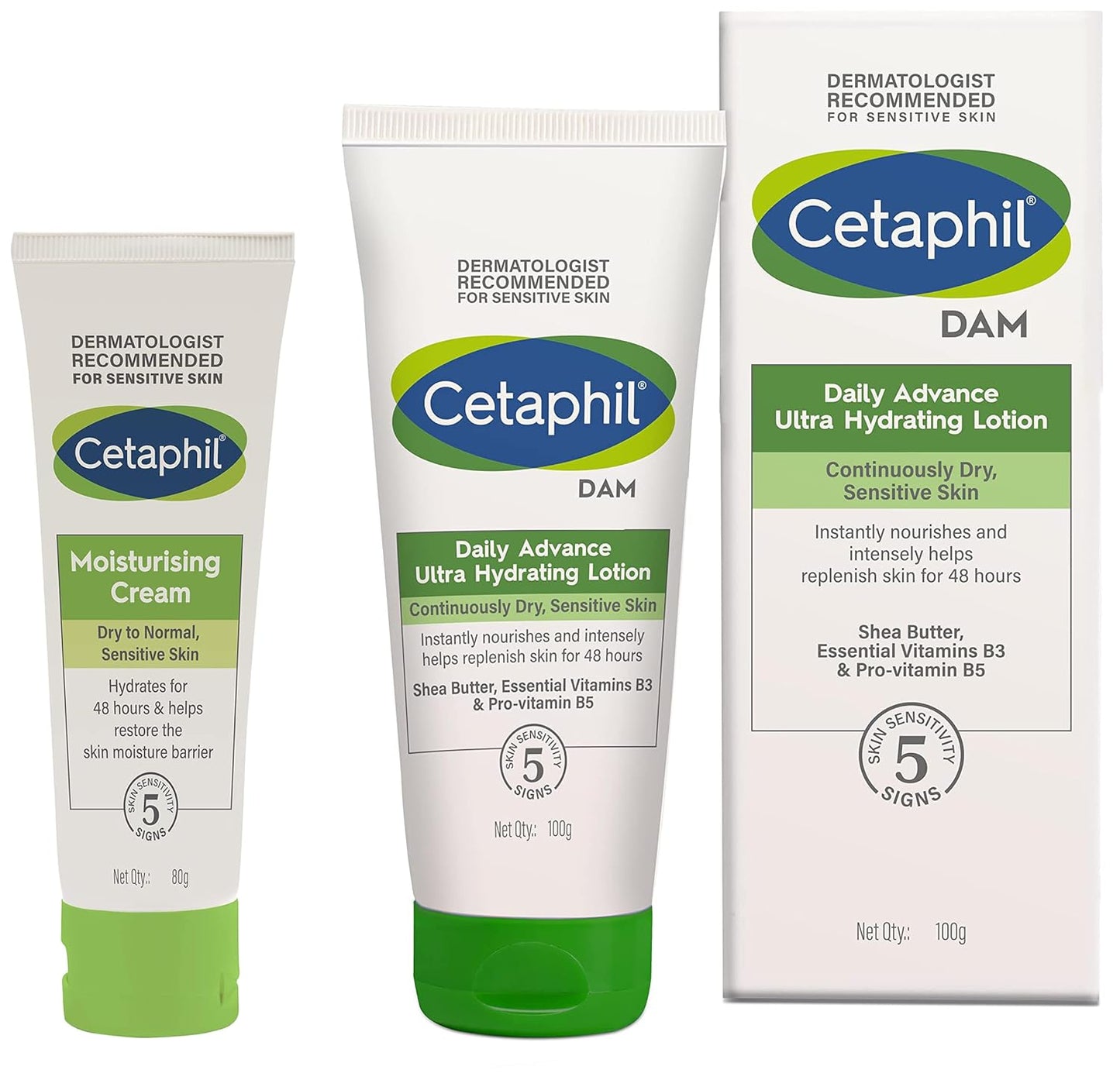 Cetaphil DAM Daily Advance Ultra Hydrating Lotion for Dry, Sensitive Skin| 30 g| Moisturizer with Shea Butter| Non-Greasy, Fragrance-Free| Paraben, Sulphate Free