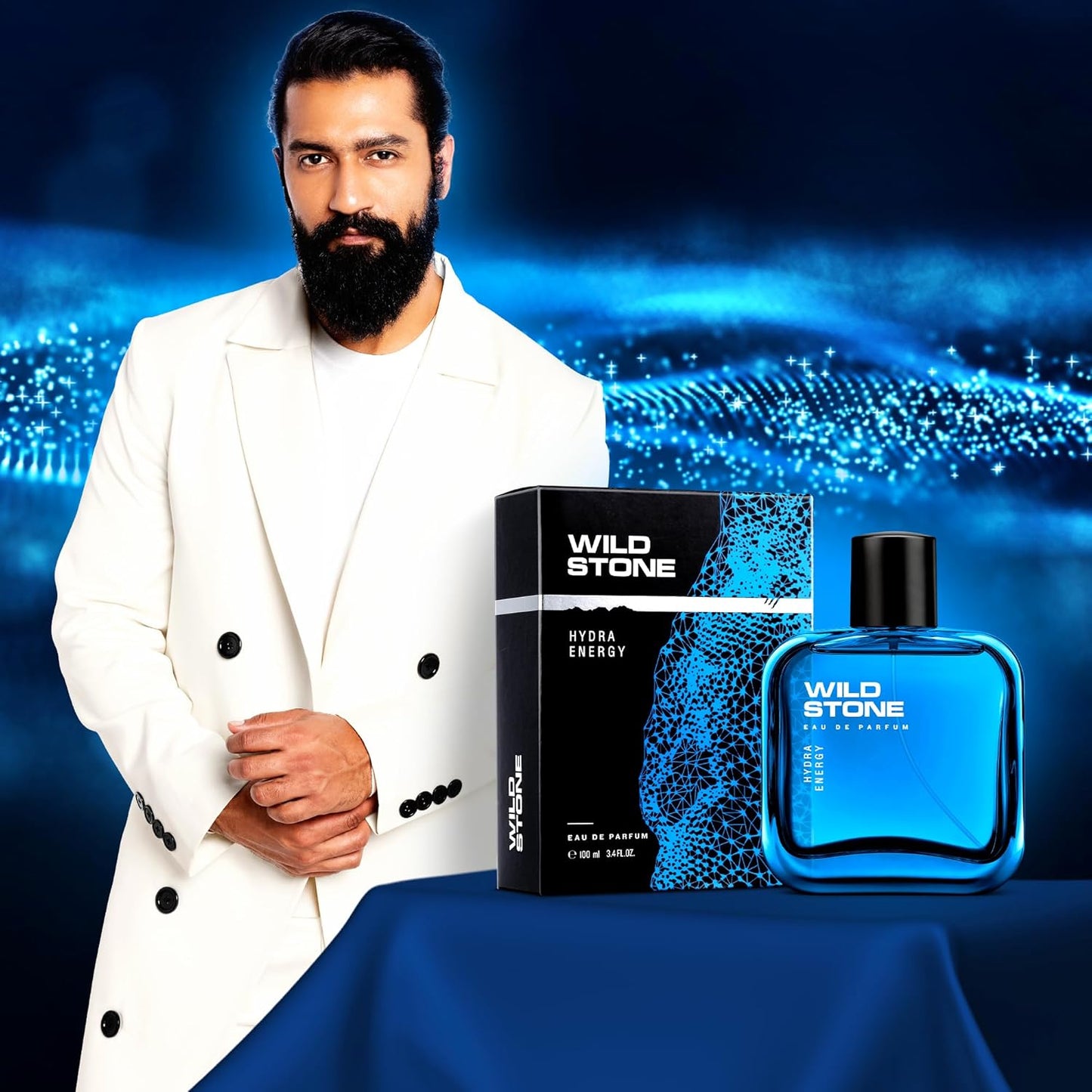 Wild Stone Hydra Energy EDP Premium Perfume for Men, 100 Ml | Long-lasting Eau De Parfum | Refreshing Fragrances for Modern Man | Active Lifestyle | Gift For Men.