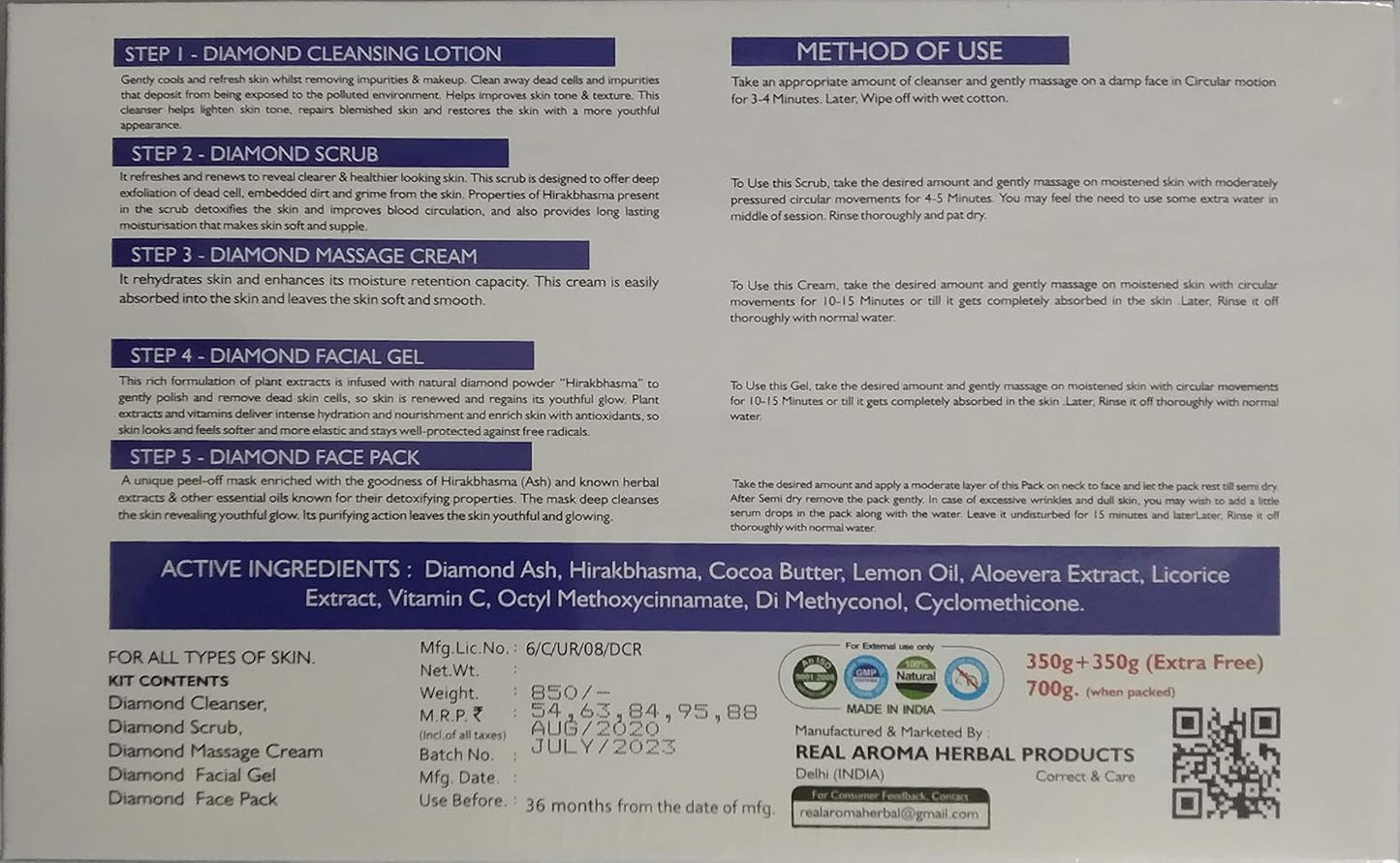 Top Max real Aroma correct and care® Diamond Facail kit (5 in 1)