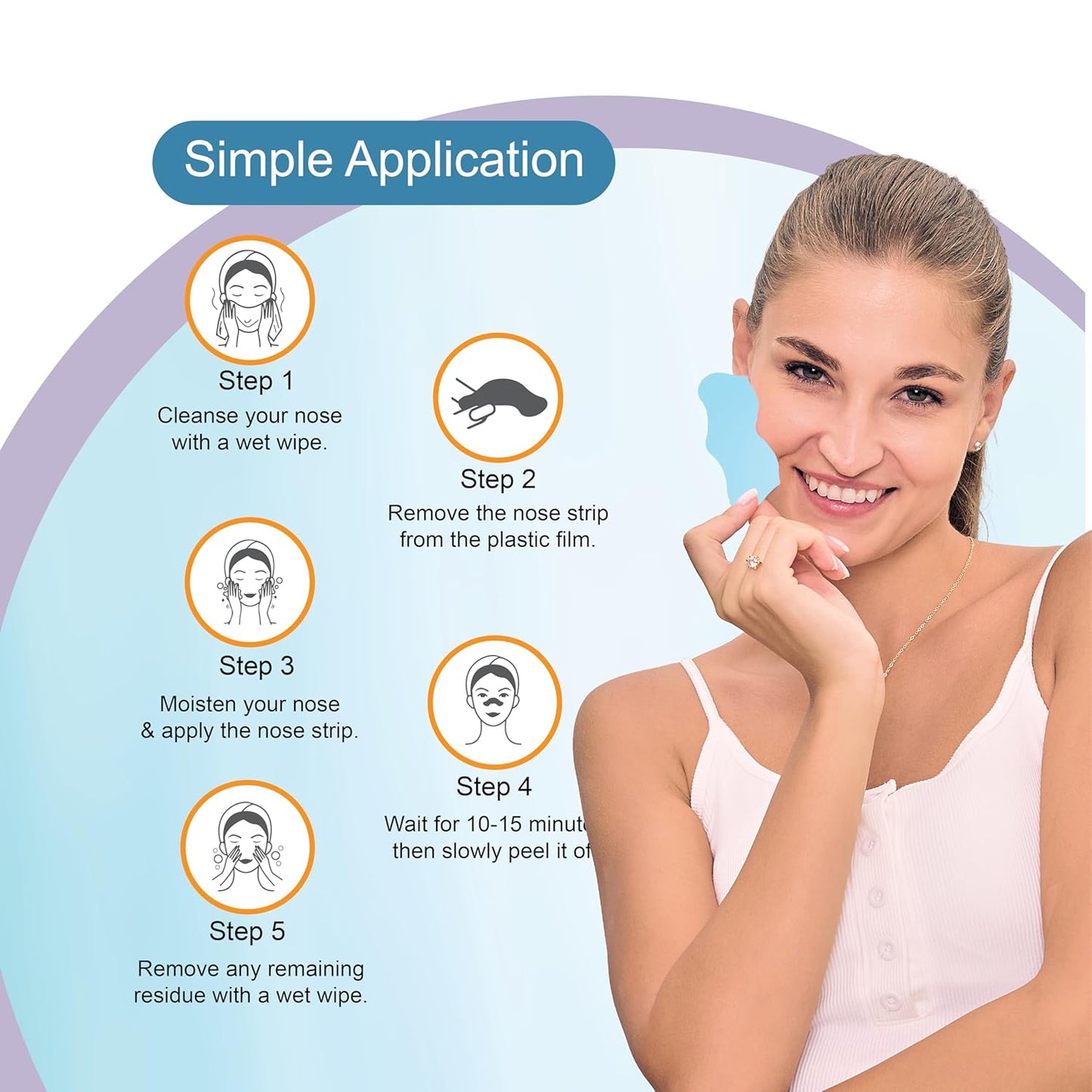 DR.Rashel Hyaluronic Nose Pore Strips For Pore Cleansing | Deep Cleansing For Painless Blackheads Removal | Deep Purifying Strips for Nose | 10 PCS