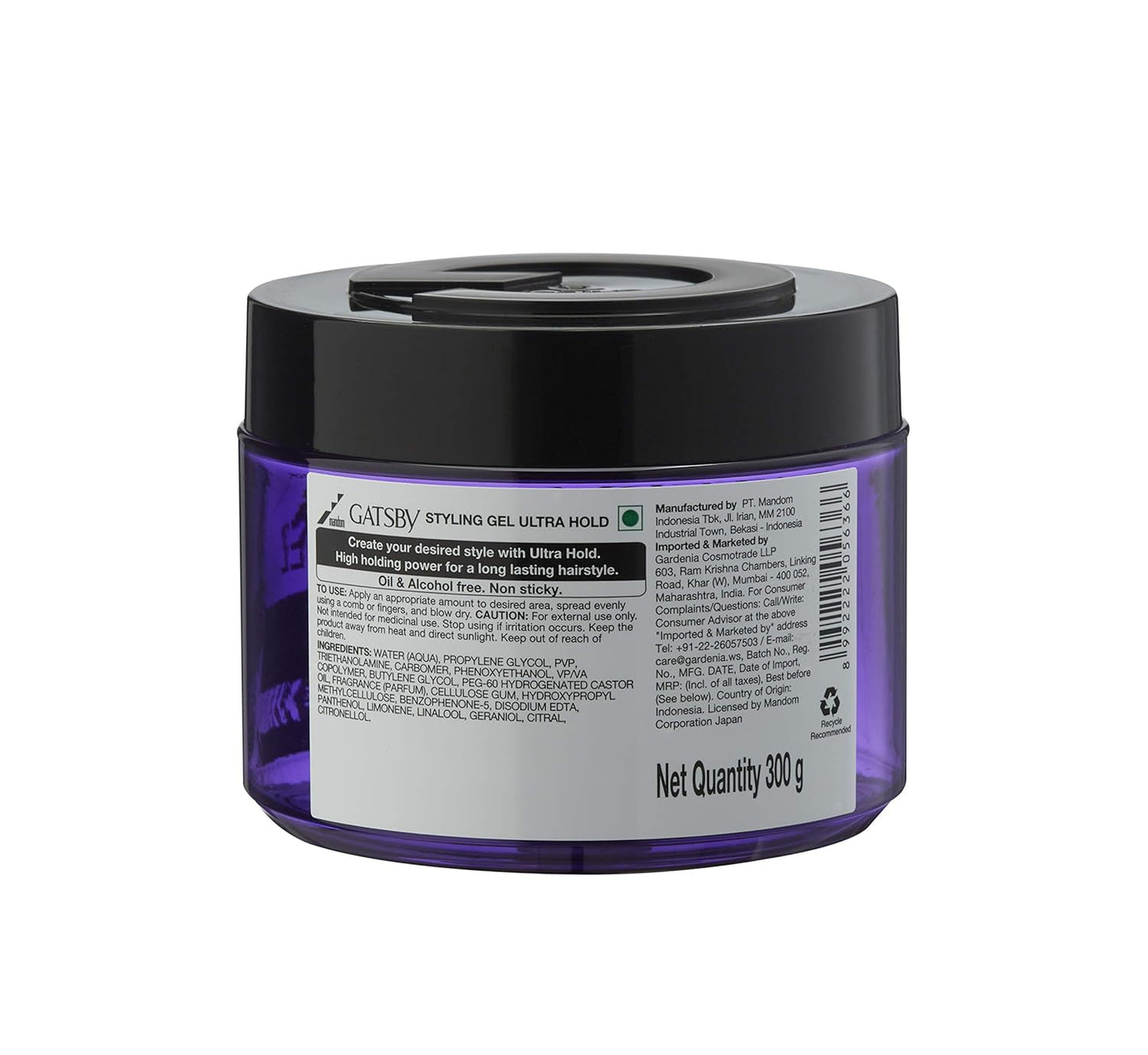 Gatsby Water Gloss - Ultra Hold, 300gm | Hair Styling Gel for Men