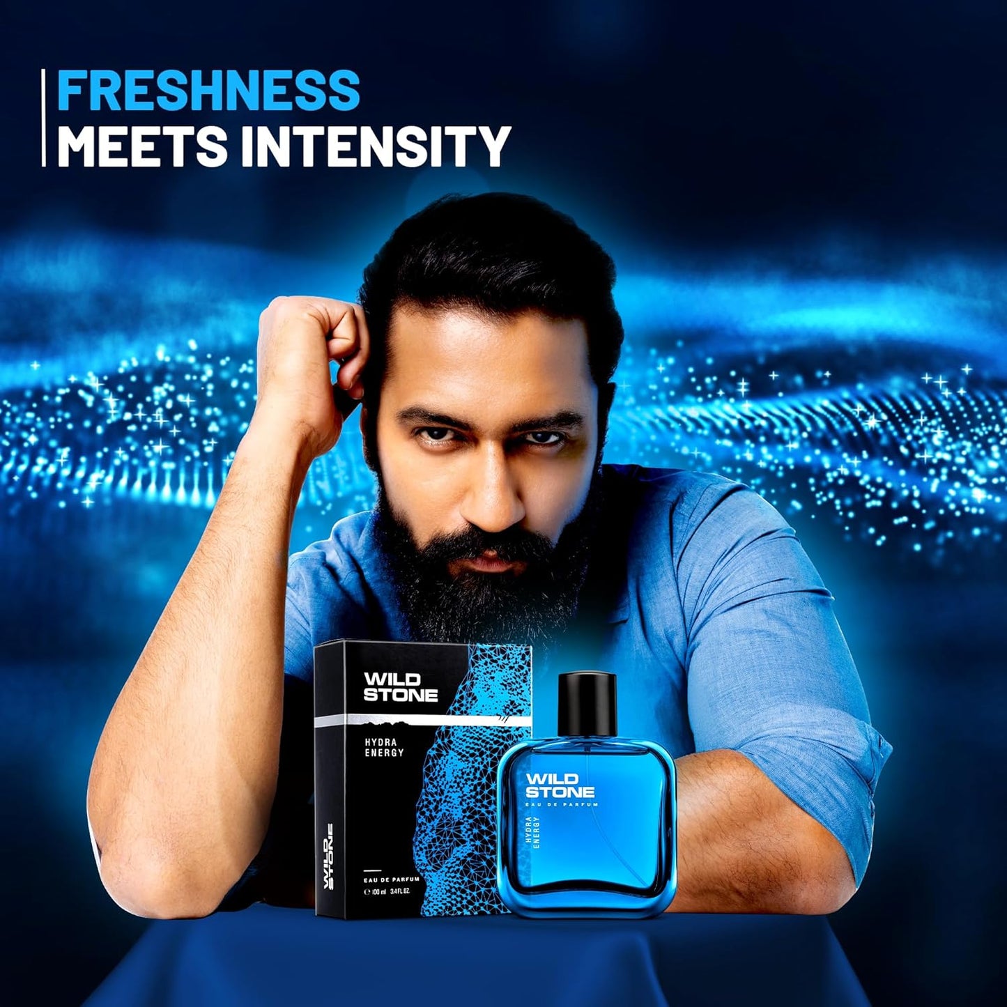 Wild Stone Hydra Energy EDP Premium Perfume for Men, 100 Ml | Long-lasting Eau De Parfum | Refreshing Fragrances for Modern Man | Active Lifestyle | Gift For Men.