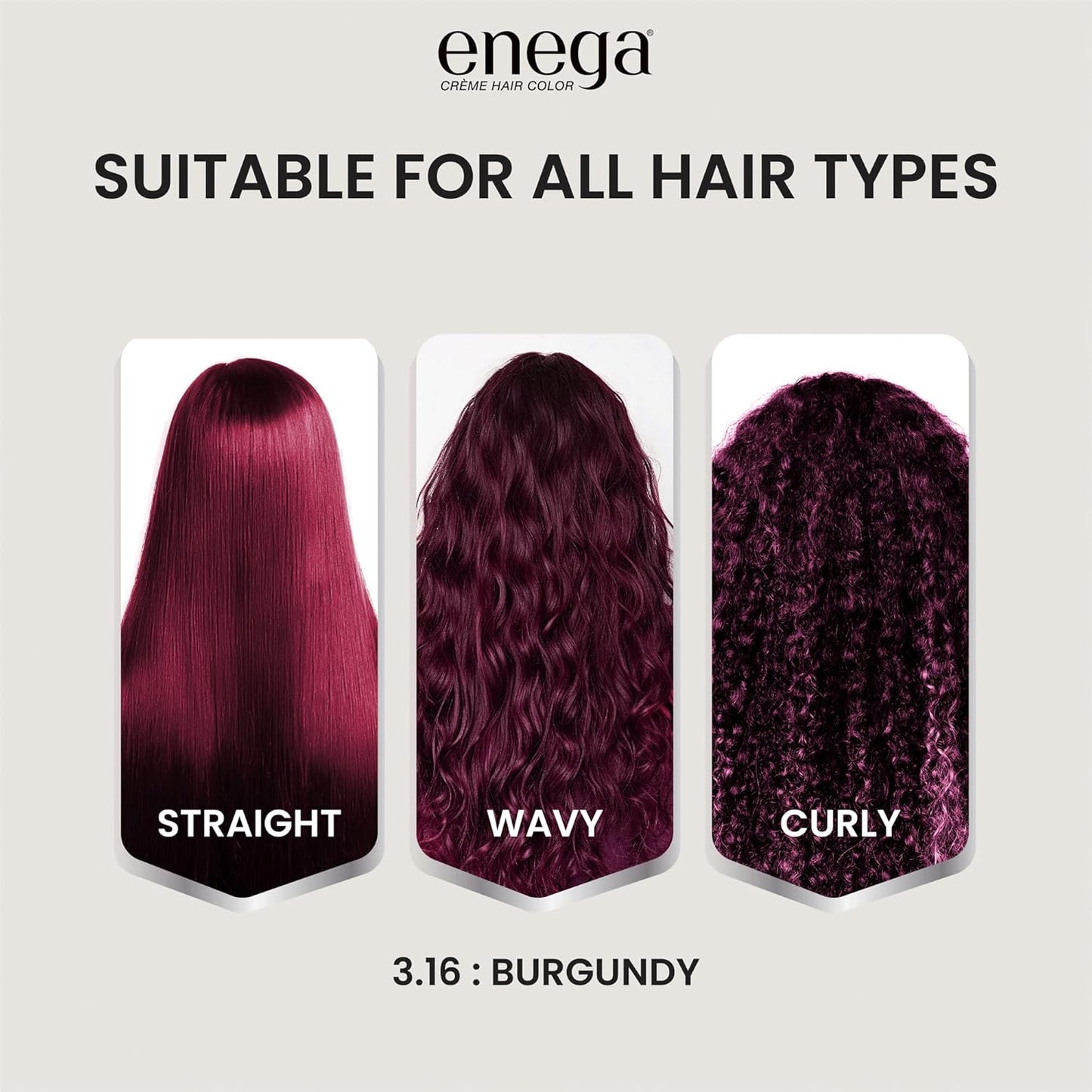 Enega No Ammonia Grey Coverage Long Lasting Creme Hair Color with Argan Oil & Green Tea Extract - Pack of 1(150 ML) (Golden Blonde)