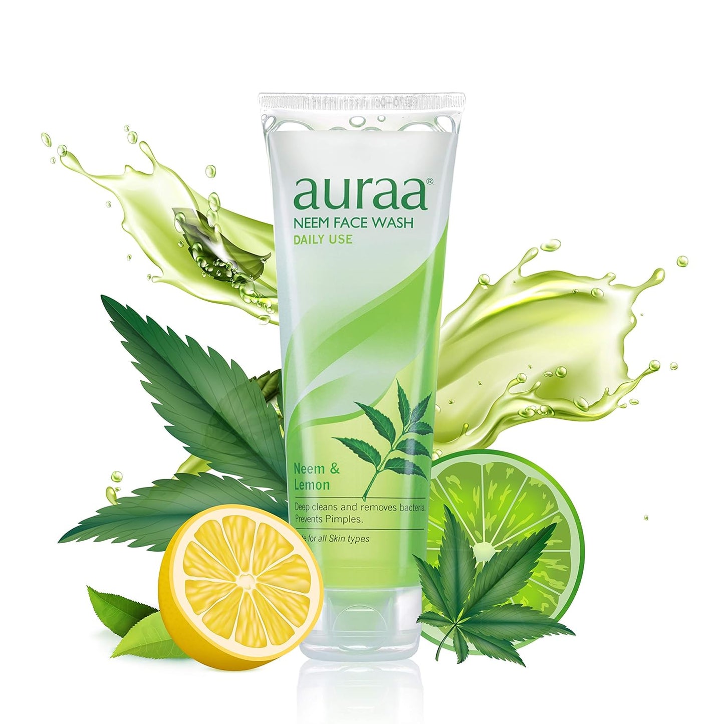 Auraa Neem Face Wash Helps to Fights with Pimples | 125 GM