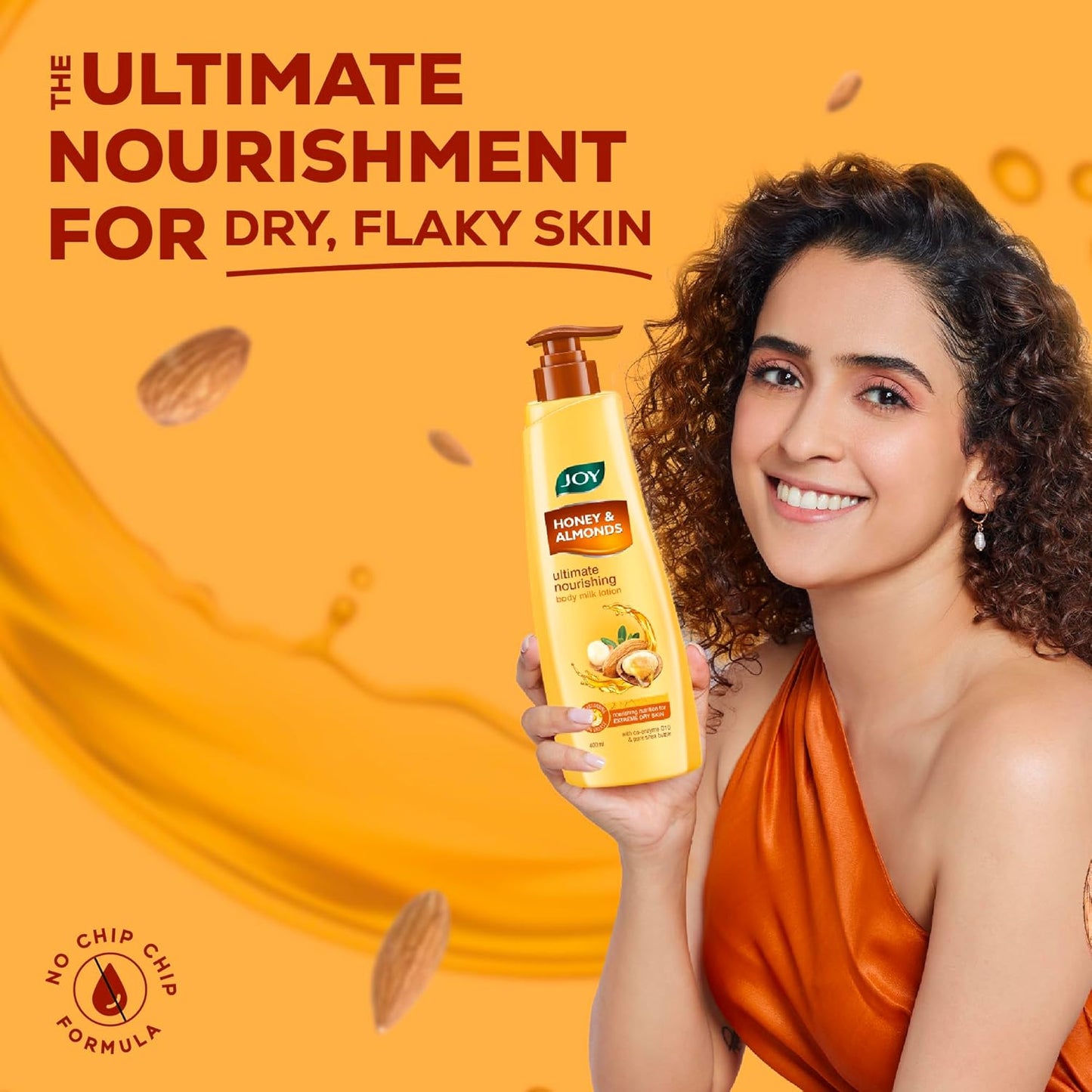 Joy Honey & Almonds Advanced Nourishing Lightweight Body Lotion 750ml | Enriched With Shea Butter | Summer Lotion With Natural Sunscreen Filters | Suitable for Normal to Dry Skin