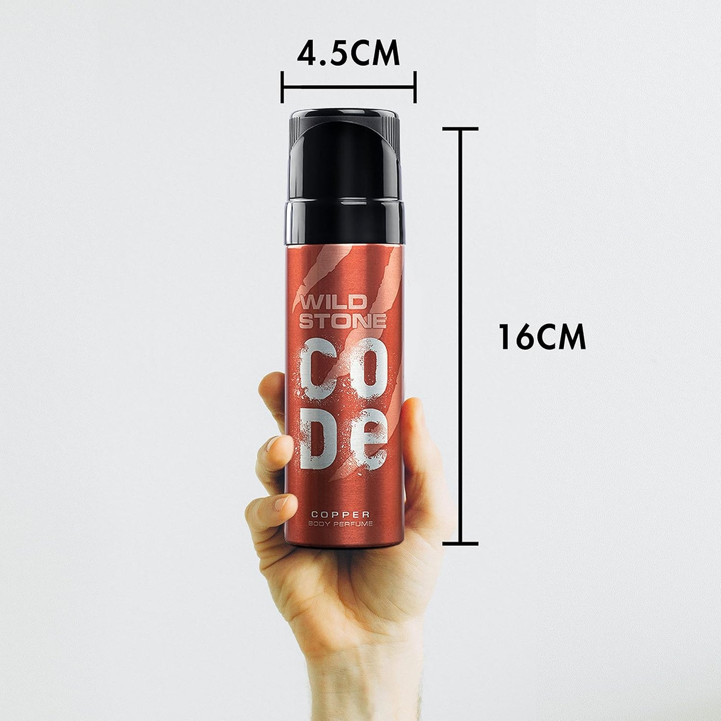 WILD STONE CODE Titanium Long Lasting No Gas Body Perfume For Men, 150Ml, Spray