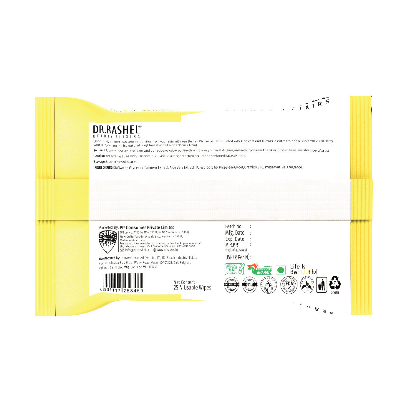 Detan Face Wet Wipes Pack of 2