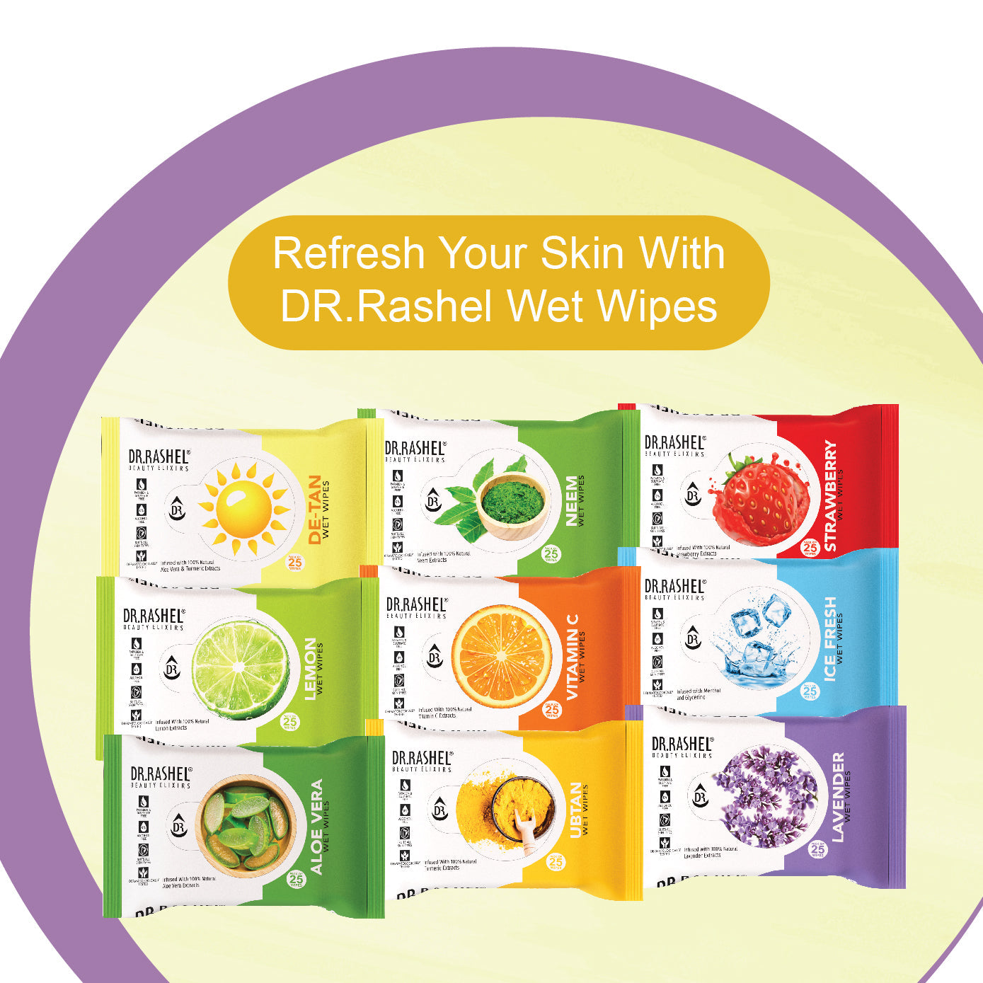 Detan Face Wet Wipes Pack of 2