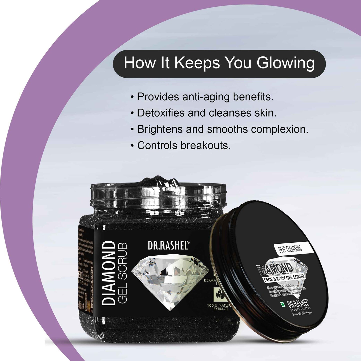 Diamond Face & Body Gel Scrub – 380 Ml