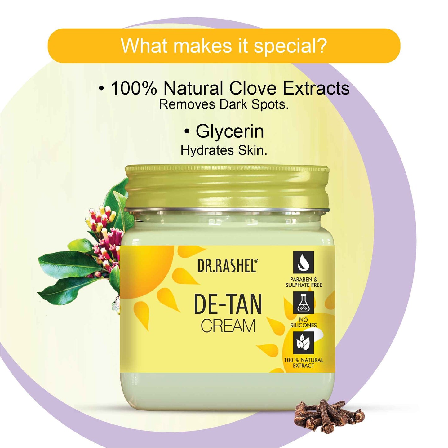Detan Cream for Face & Body Tan Removal Cream - 380 Ml