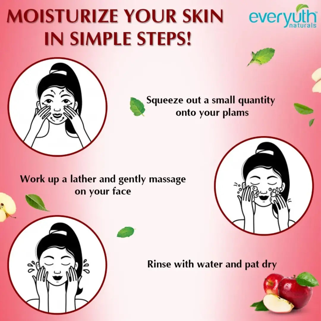 Everyuth Naturals Moisturizing Fruit Face Wash With Apple Extracts  (50g)