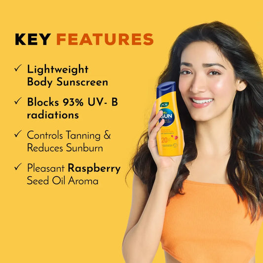Joy Hello Sun Body Sunscreen Lotion SPF 20 PA++  For Tan Control & Body Moisturization (300ml)