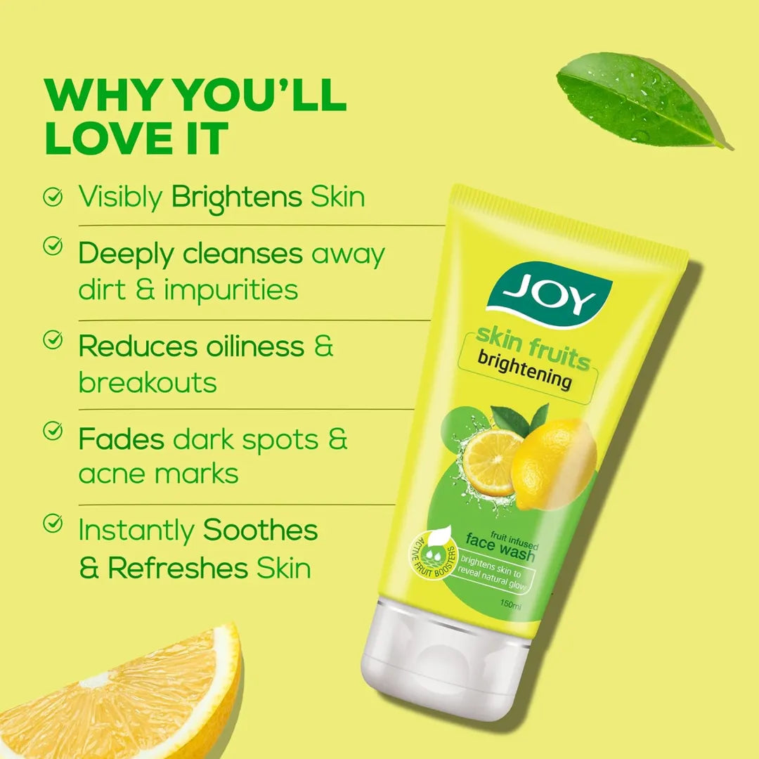 Joy Skin Brightening Lemon Face Wash For Oily Skin (50ml)