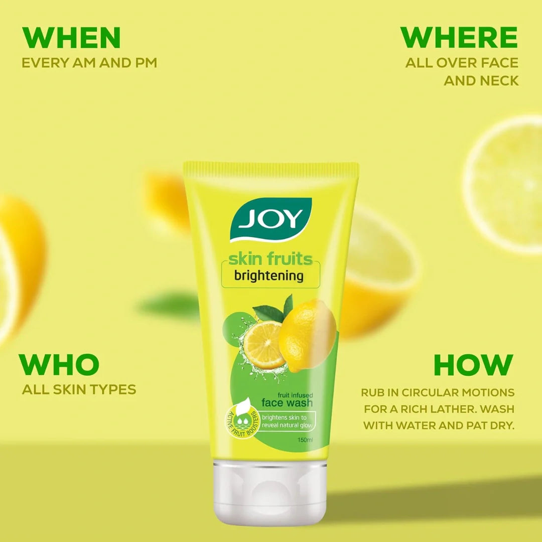 Joy Skin Brightening Lemon Face Wash For Oily Skin (50ml)