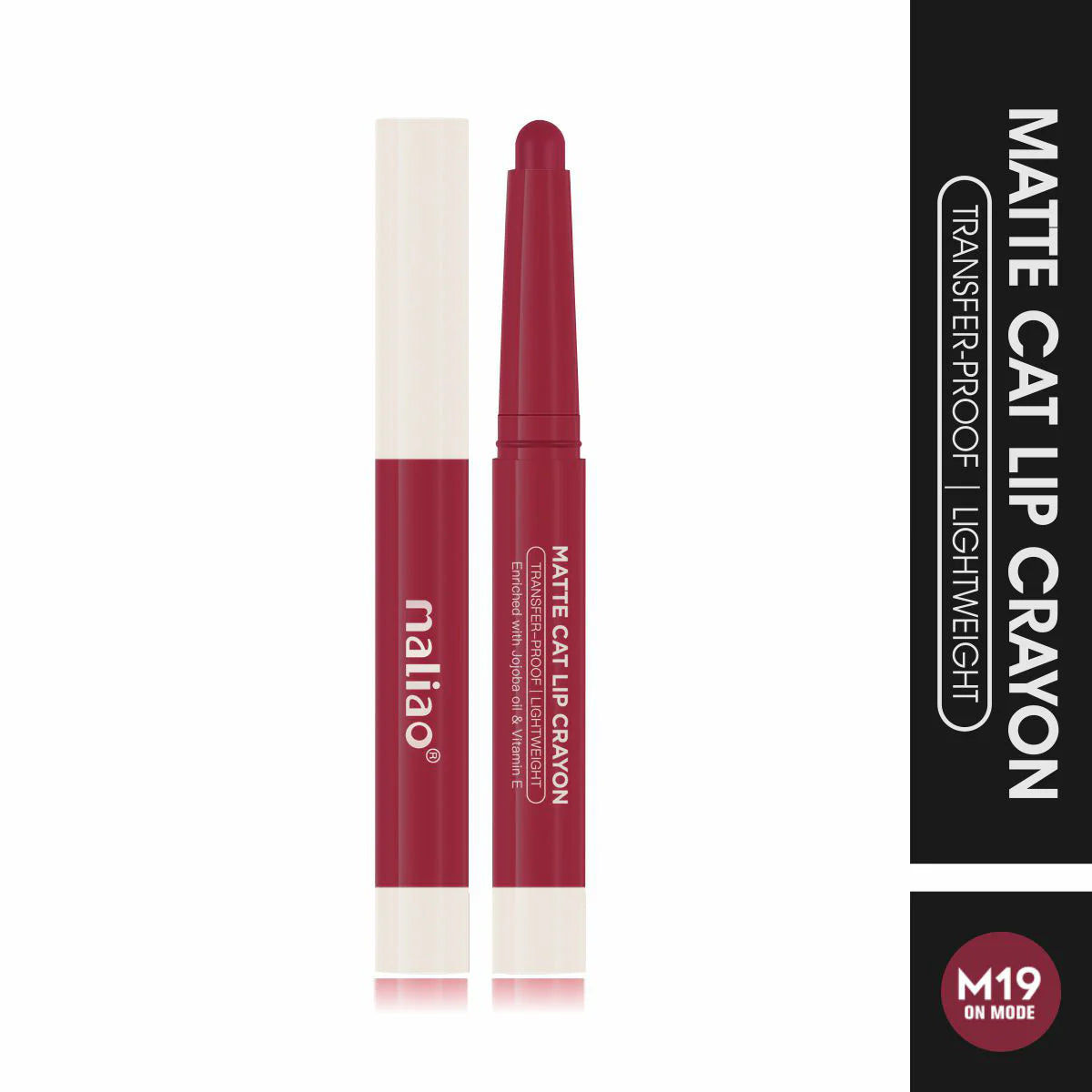 Maliao Matte Cat Lip Crayon - Transfer-Proof & Lightweight Long-Lasting Color