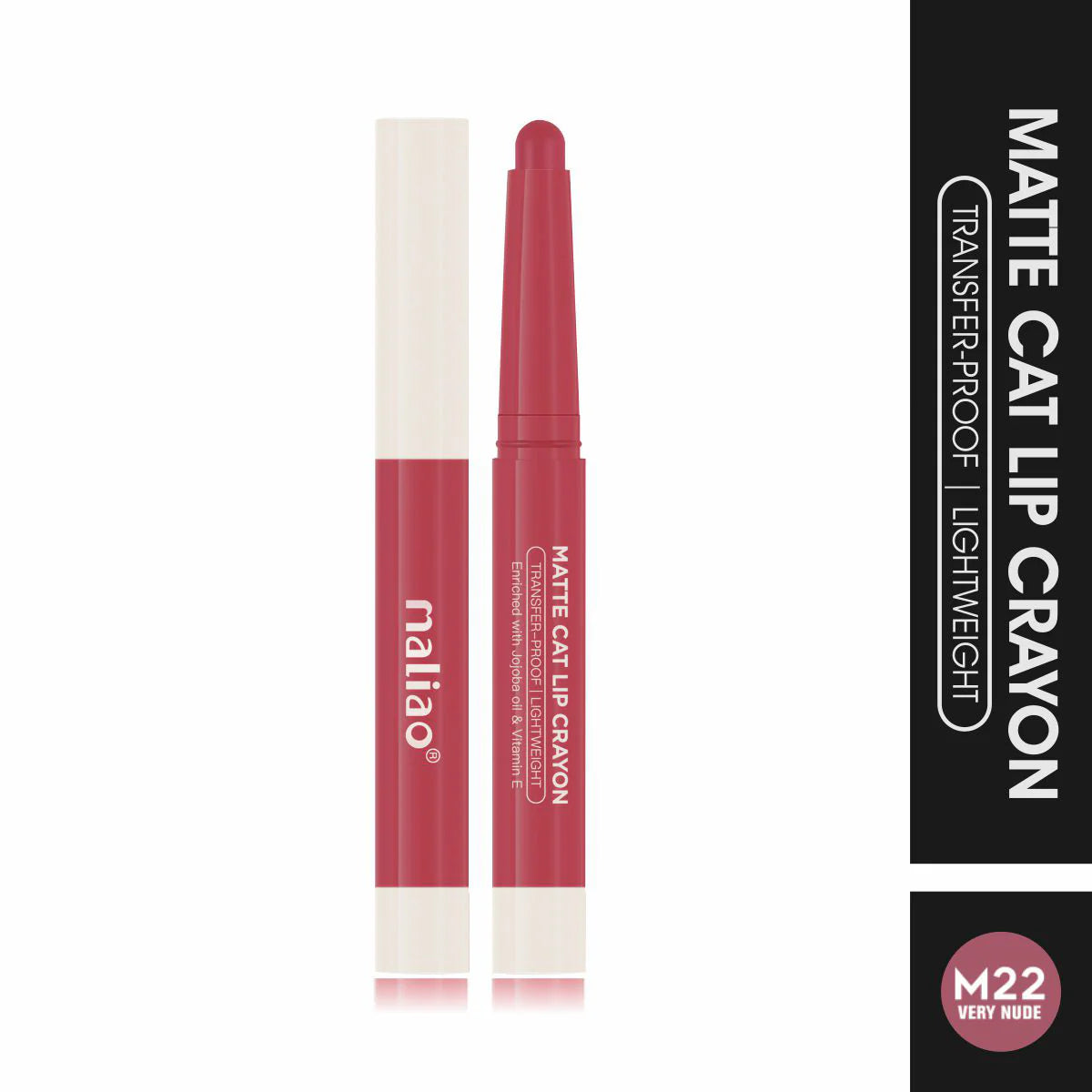 Maliao Matte Cat Lip Crayon - Transfer-Proof & Lightweight Long-Lasting Color