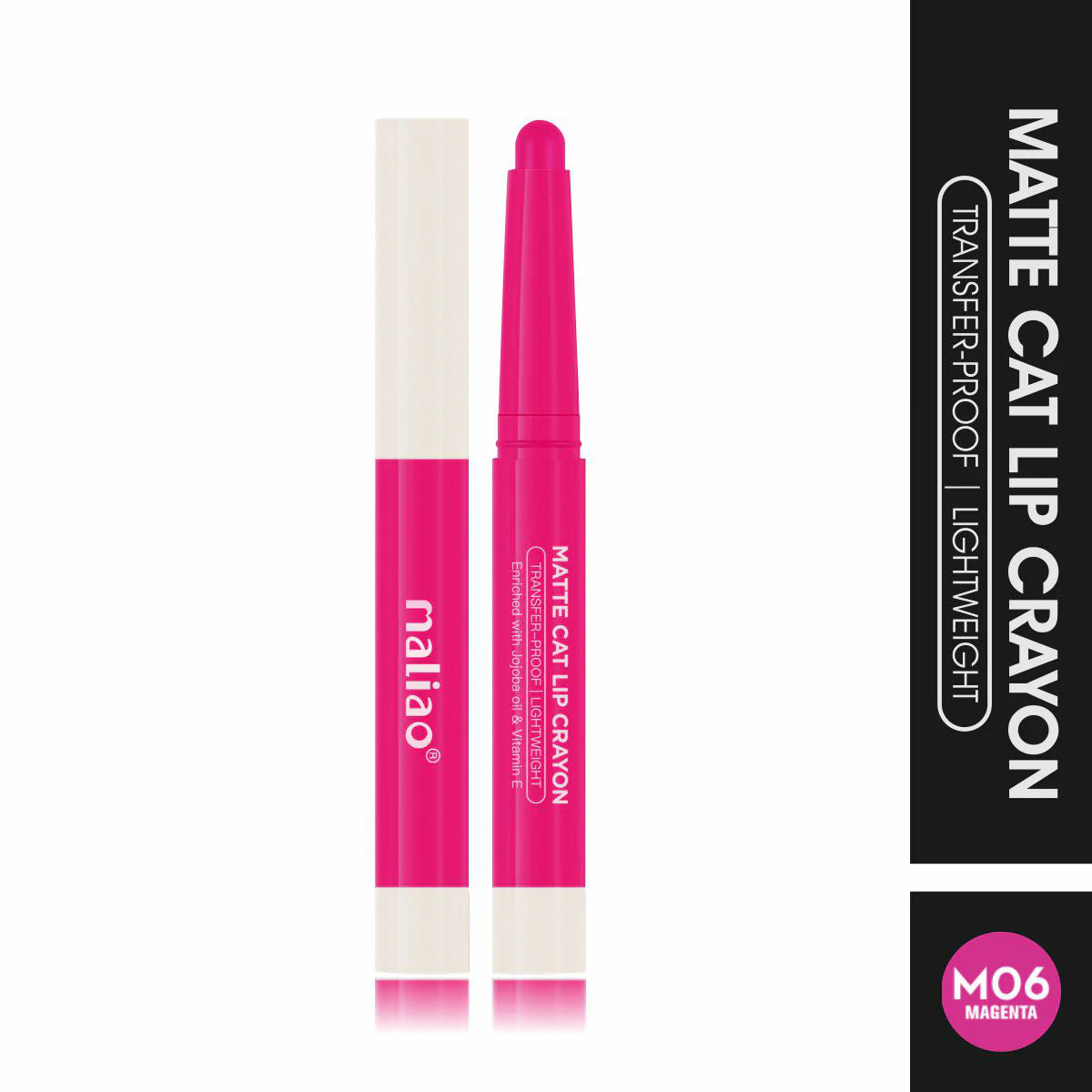 Maliao Matte Cat Lip Crayon - Transfer-Proof & Lightweight Long-Lasting Color