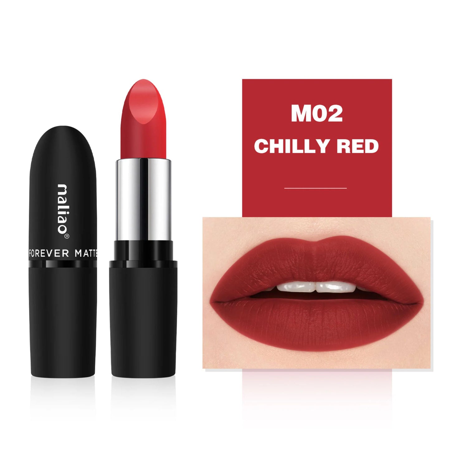 Maliao Forever Matte Lipstick - Long-Lasting Waterproof Elegance