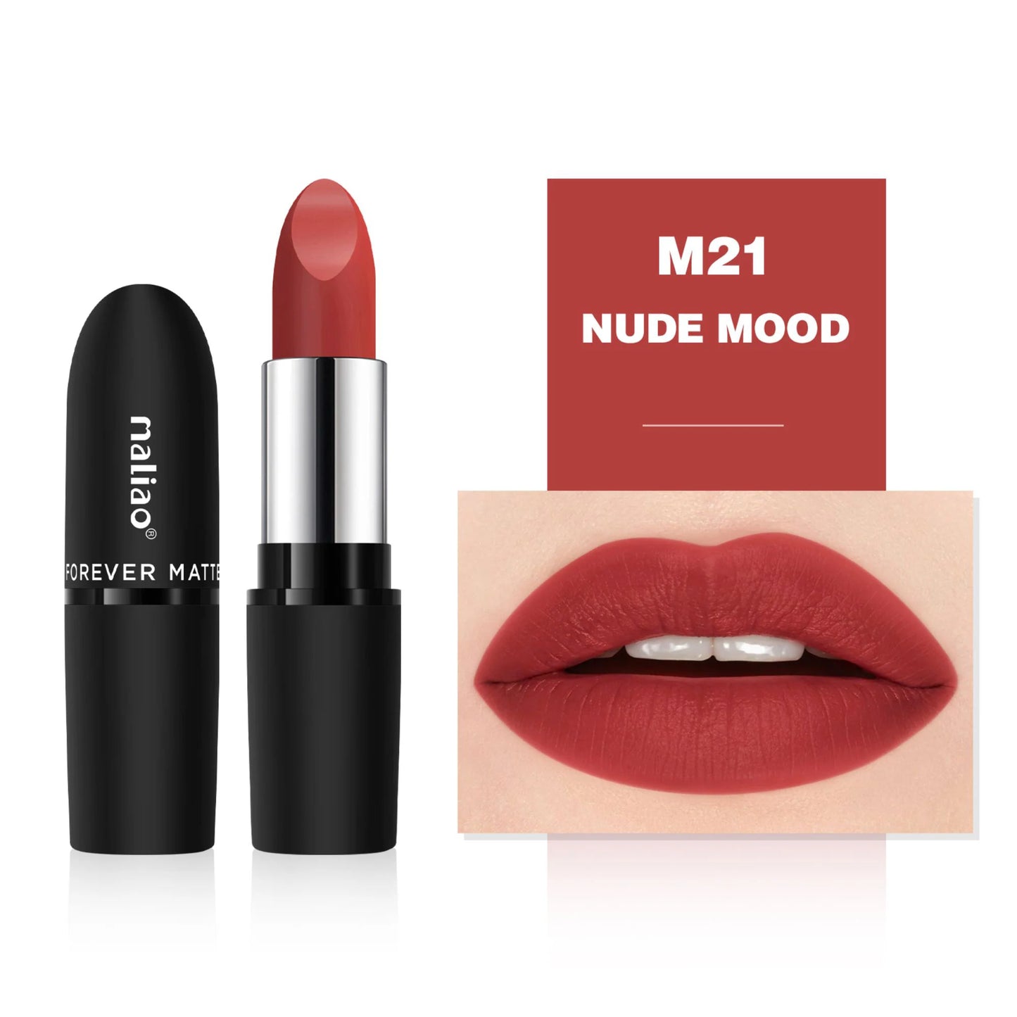 Maliao Forever Matte Lipstick - Long-Lasting Waterproof Elegance