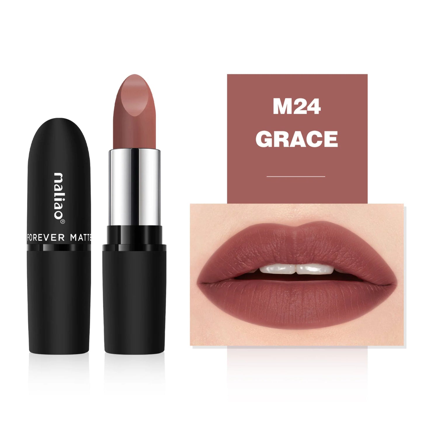 Maliao Forever Matte Lipstick - Long-Lasting Waterproof Elegance