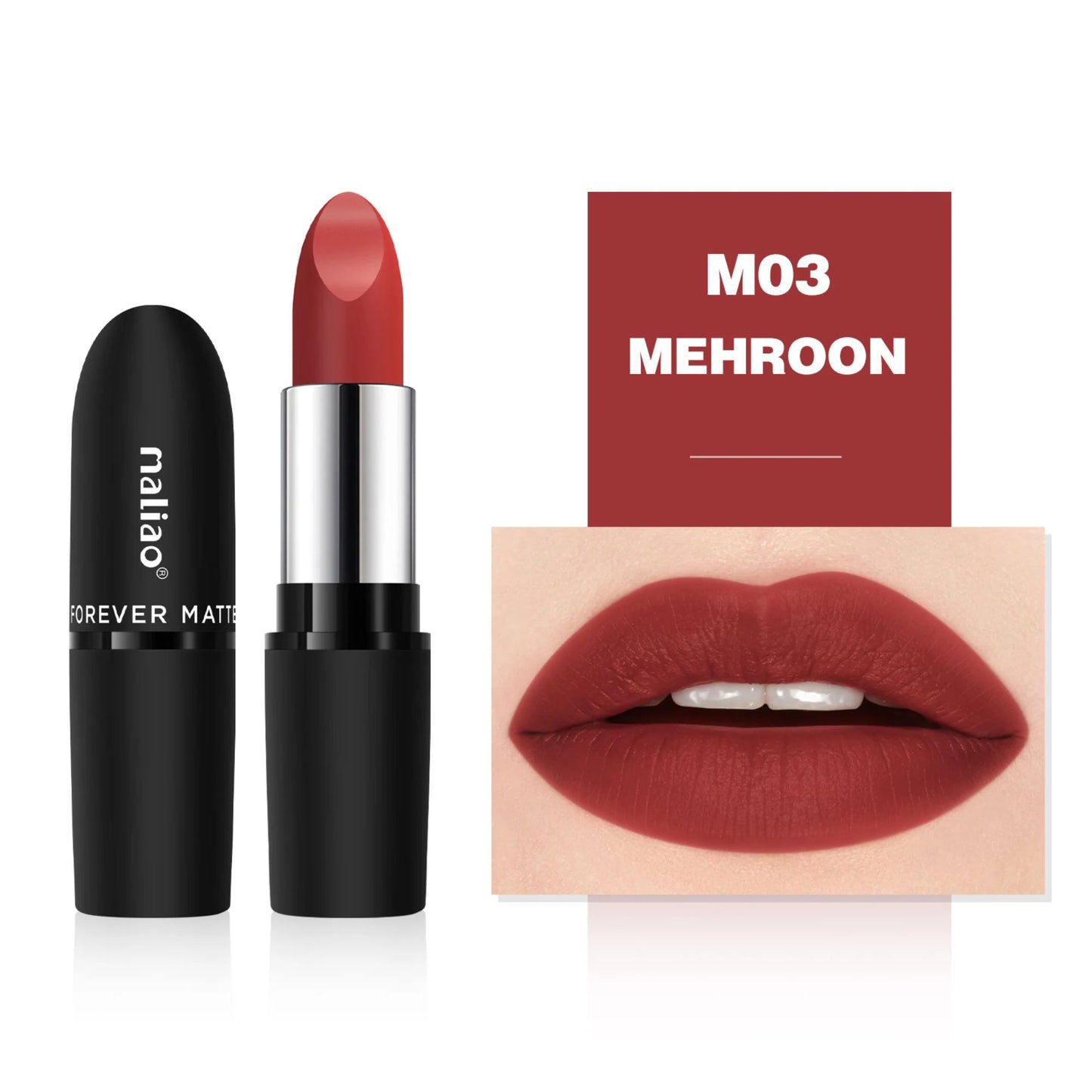 Maliao Forever Matte Lipstick - Long-Lasting Waterproof Elegance