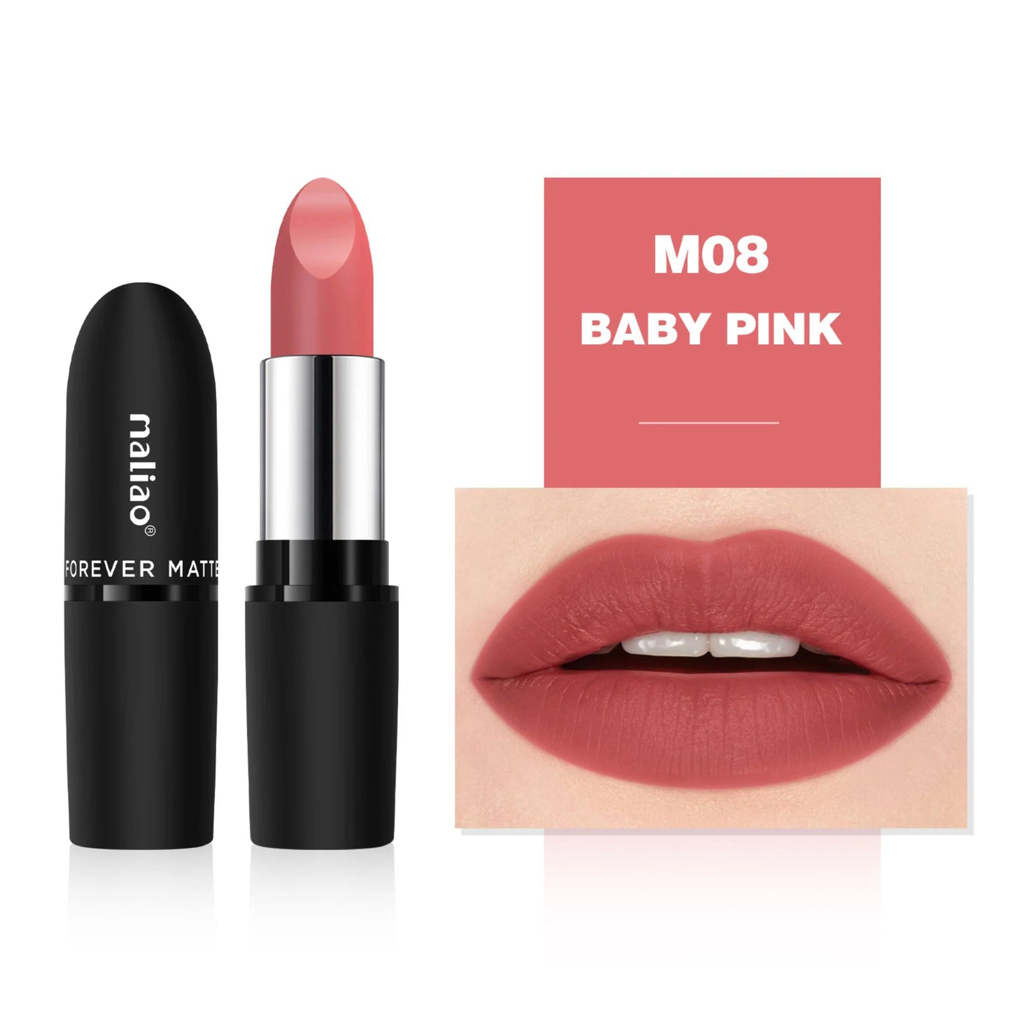 Maliao Forever Matte Lipstick - Long-Lasting Waterproof Elegance