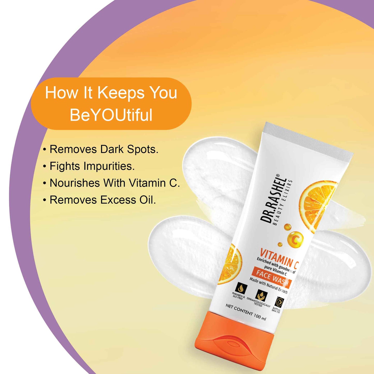 Dr.Rashel Vitamin C Face Wash - 100 Ml