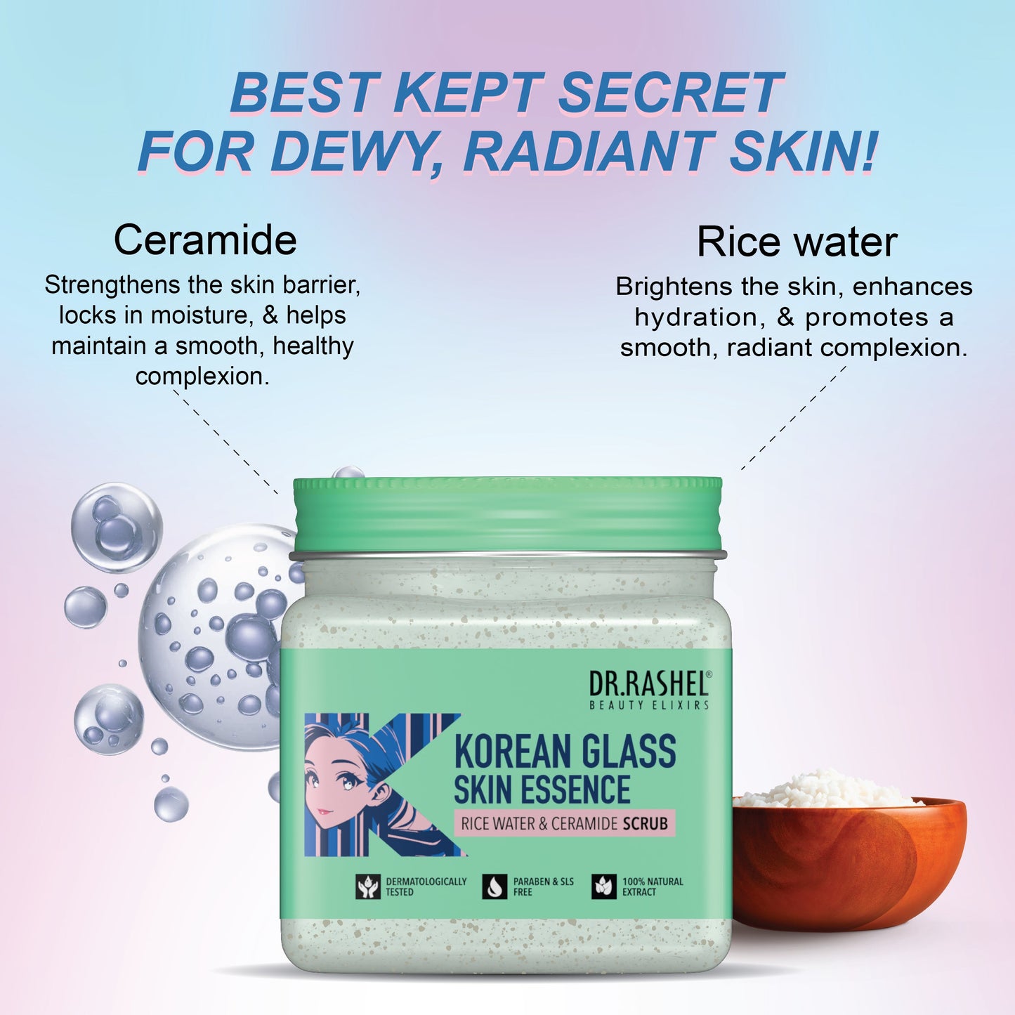 DR.Rashel Korean Glass Skin Essence Scrub 380 ml