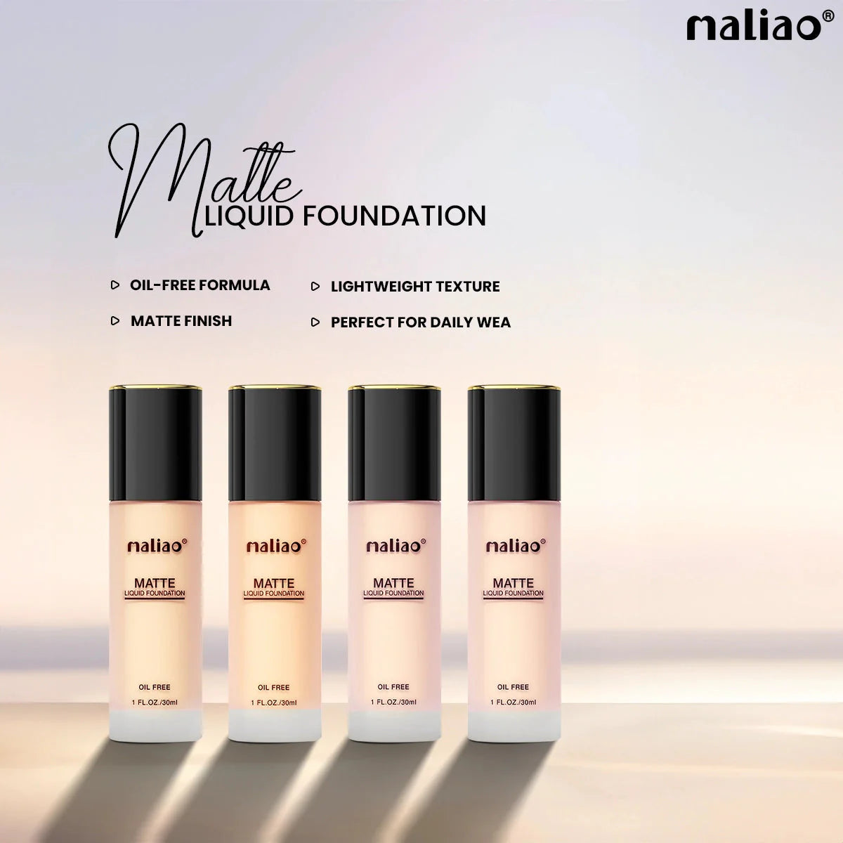 Maliao Matte Liquid Foundation Oil-Free - Effortless Perfection for a Shine-Free Finish