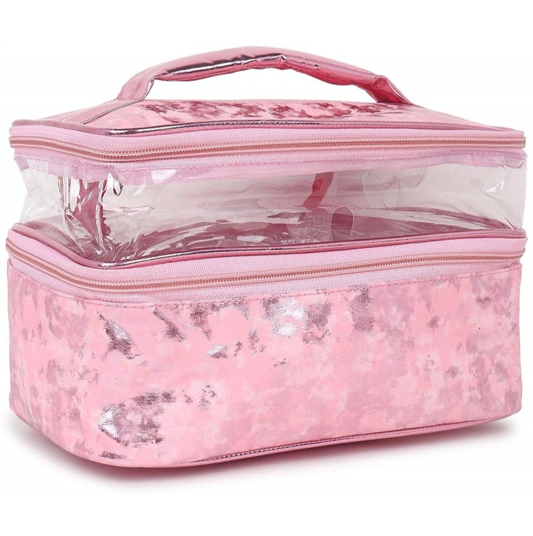 Women Vanity Box Cosmetics Case for girls and Ladies(pink)