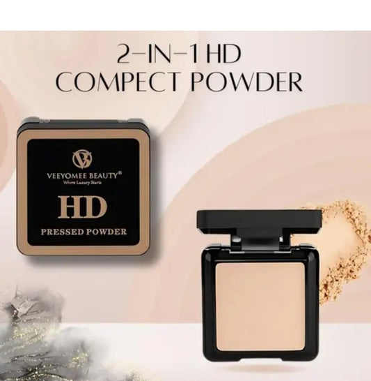 Flawless Finish: 2-in - 1 HD Pressed powder for smooth, Shine- free skin.