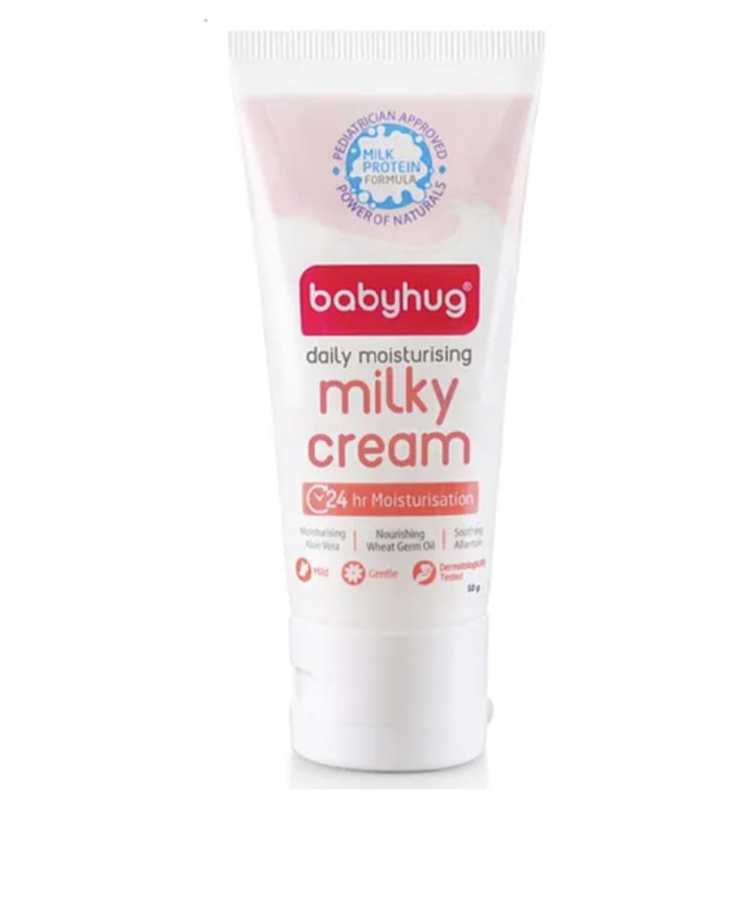Babyhug Daily Milk Protien Formula,Daily full Body and Face Moisturizing milky cream / Ideal for New born babies Delicate skin- 50g